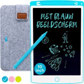 LCD Tekentablet "Blauw" 10 inch - Teken Tablet – Kerstcadeau - Stem Speelgoed Jongens - Jongen - Cadeau - Kindertablet - Schrijfbord - Tekenbord – Tekenen - Speelgoed 3 Jaar - 4 Jaar - 5 Jaar - 6 jaar - Speelgoed voor Onderweg - LCD Schrijftablet