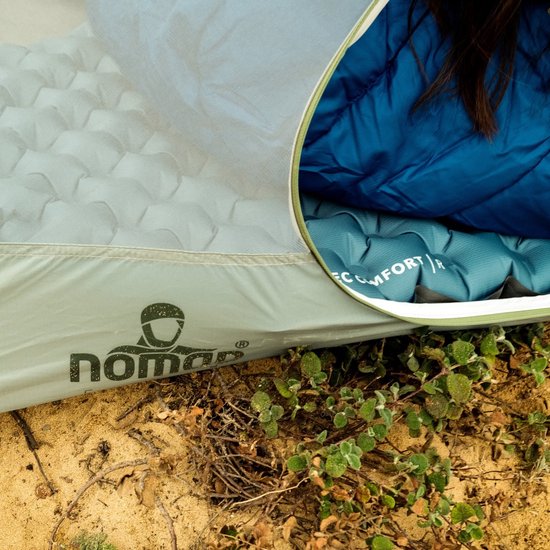 NOMAD® AirTec Comfort Regular | Slaapmat | 183x52 | 6 cm dik | 1 persoons luchtbed | Blauw | Warmte-lock constructie | Incl Hoes — afbeelding 5