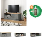 vidaXL Tv-meubel VIGO 106x40x40 cm massief grenenhout grijs - Kast - Inclusief Houtreiniger en verfrisser