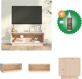 vidaXL Tv-meubel 90x35x35 cm massief grenenhout - Kast - Inclusief Houtreiniger en verfrisser