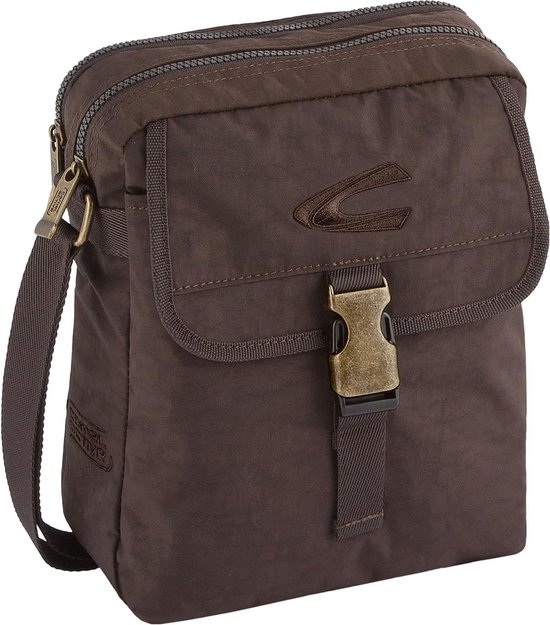 Schoudertas voor heren, crossbody tas, klein, bruin, Rugzak