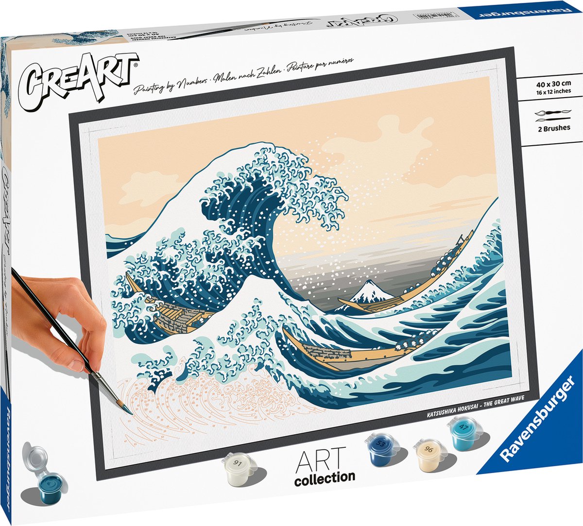 絵画 REVERIE 200 - 10+1 Ravensburger CreArt Hokusai: The Great Wave - Schilderen op nummer