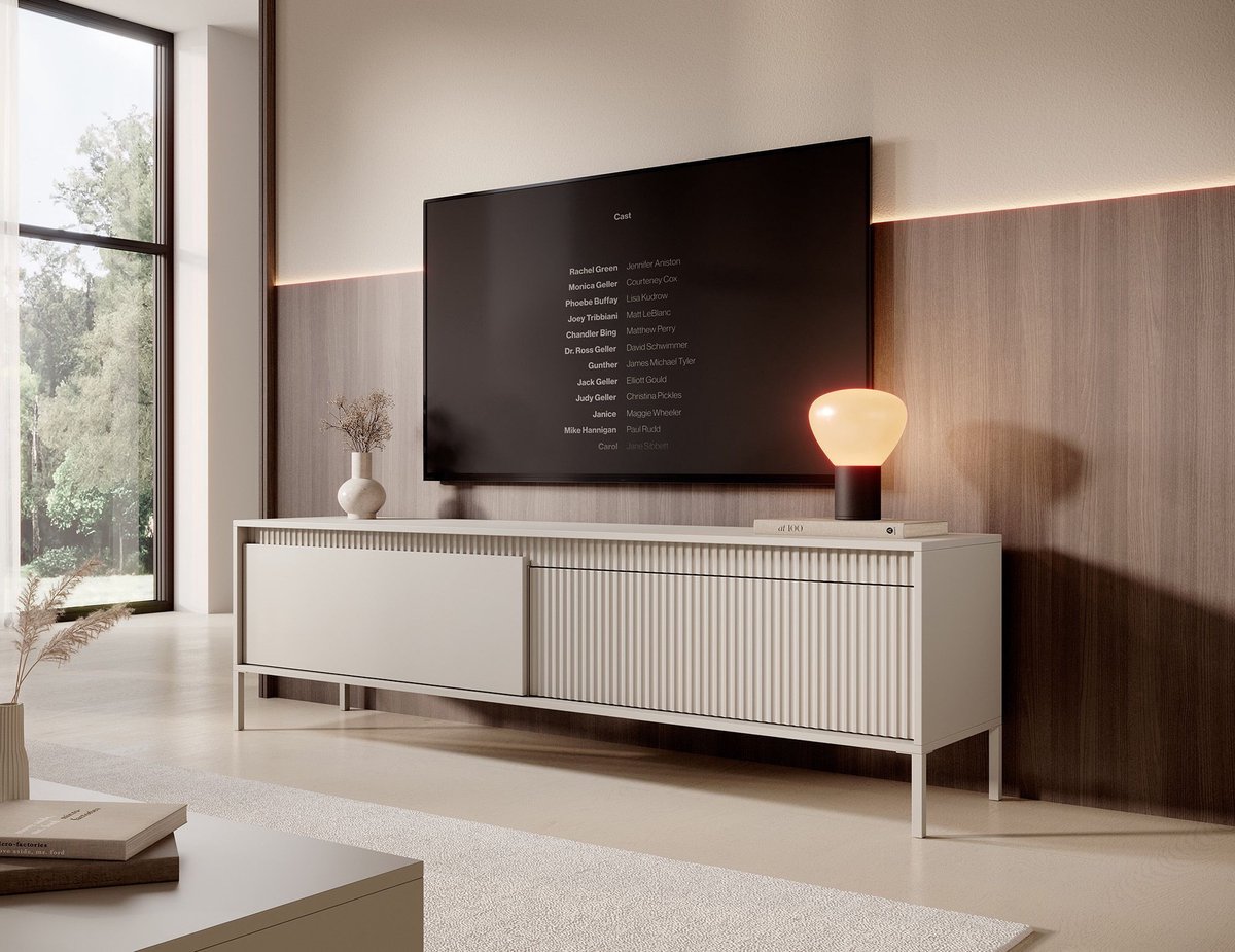 MEUBELLA TV-Meubel Saran - Beige - 187 cm
