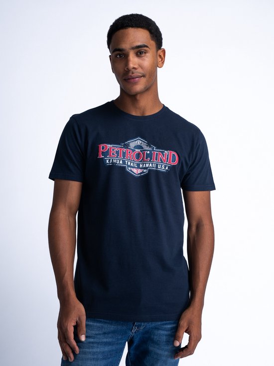 Petrol Industries - T-shirt pour hommes avec illustration Mariner - Blauw - Taille XXXL