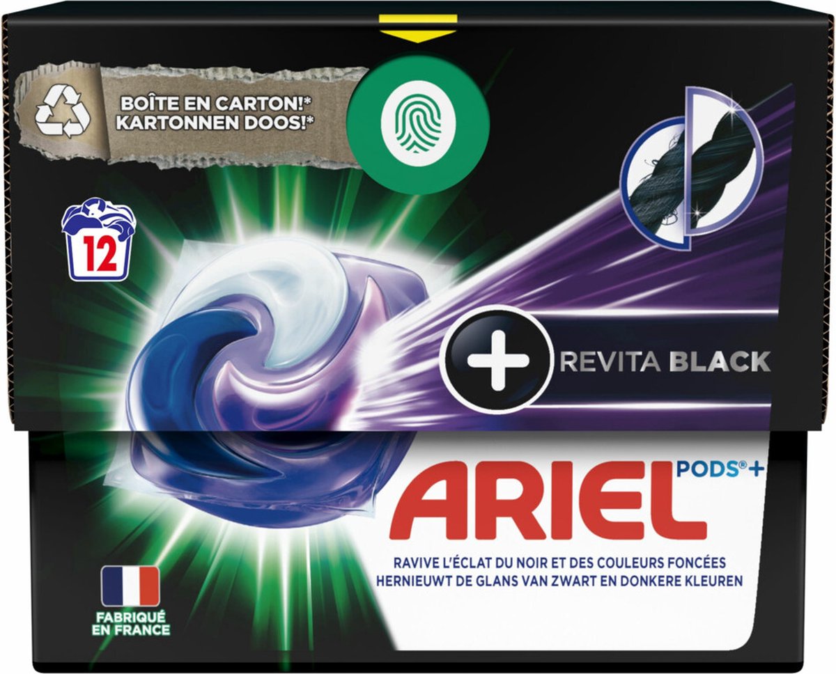 Goedkoopste Ariel All in 1 Pods Revita Black - 4 x 12 pods