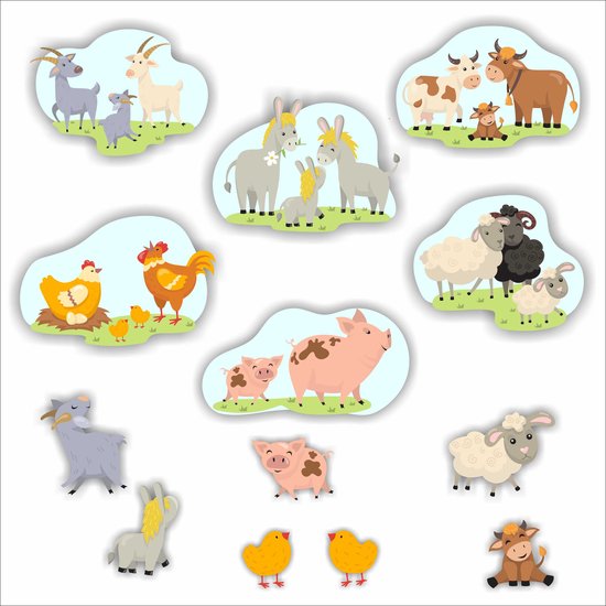 Kinderkamer stickers boerderij dieren.