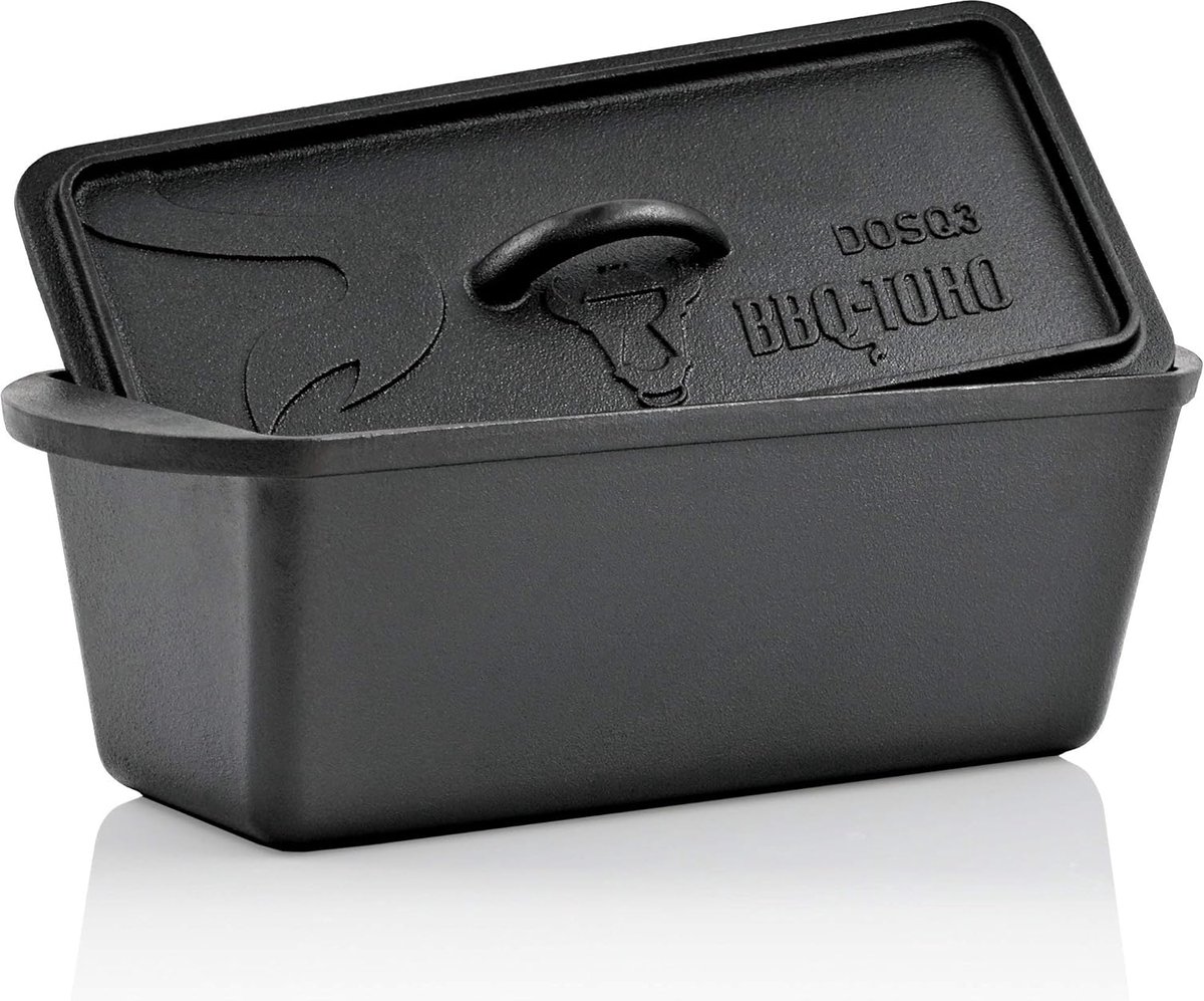 Dutch Oven broodbakpan en braadpan gietijzer 3 0 liter al ingebrand met deksel
