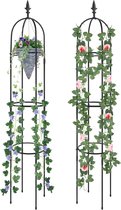 Trellis-hulpmiddel 176 cm tomatenkooi plantensteun obelisk klimrek traliewerk klimhulpmiddel, planten, tomaten, rozen voor alle klimplanten, verpakking van 2 stuks