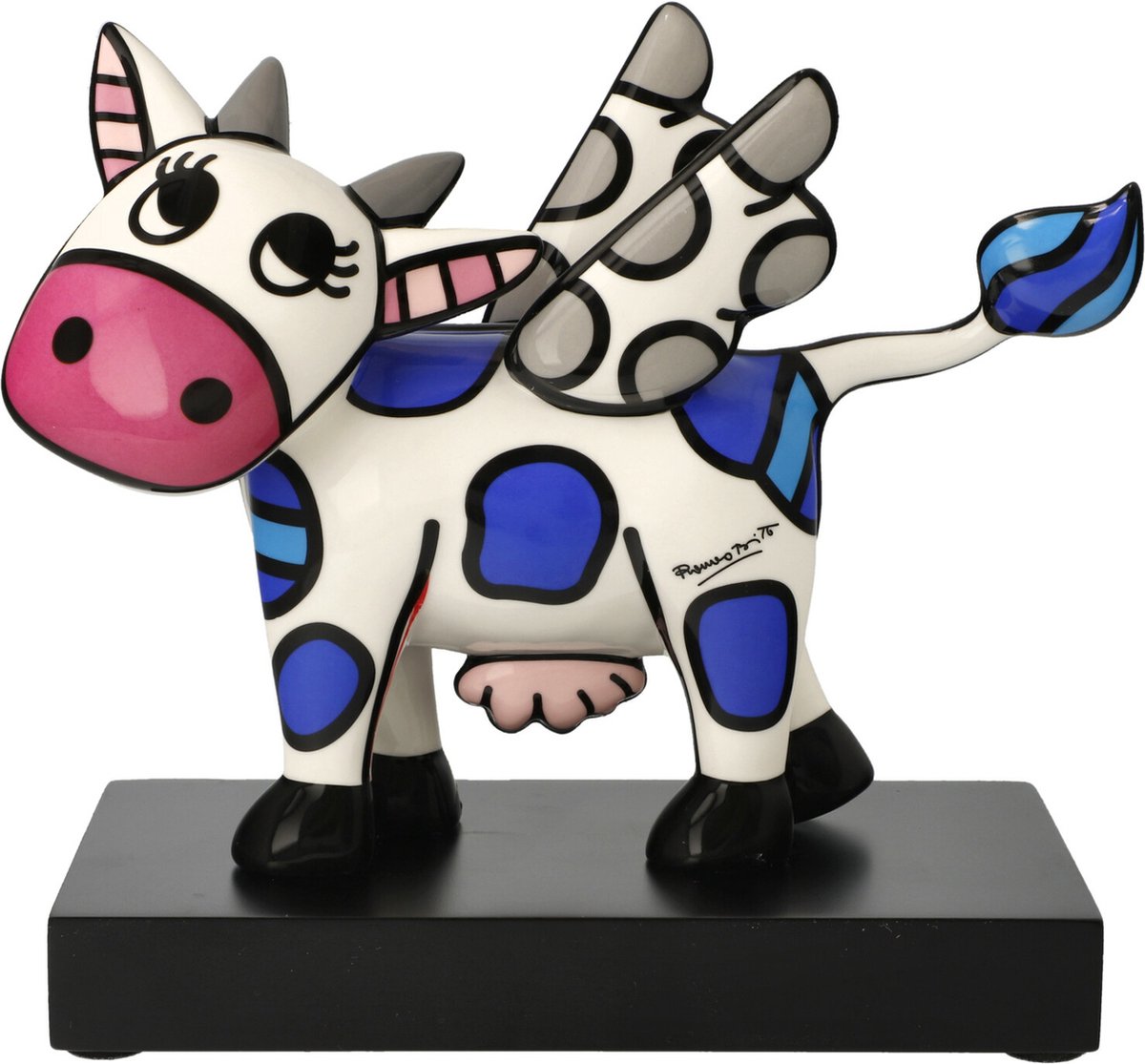 Goebel - Romero Britto | Decoratief beeld / figuur Flying Cow | Porselein - 20cm