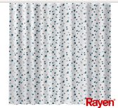 Rideau de douche Rayen 180x200 cm - Polyester - incl 12 anneaux de suspension - yeux renforcés