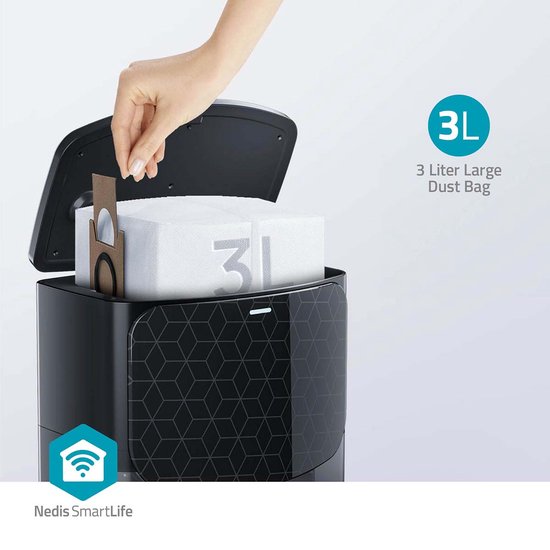 Aspirateur robot SmartLife - Navigation laser - Wi-Fi - Capacité du réservoir : 0,6 l - Chargement automatique - Durée de fonctionnement maximale : 240 min - Zwart - Android / IOS
