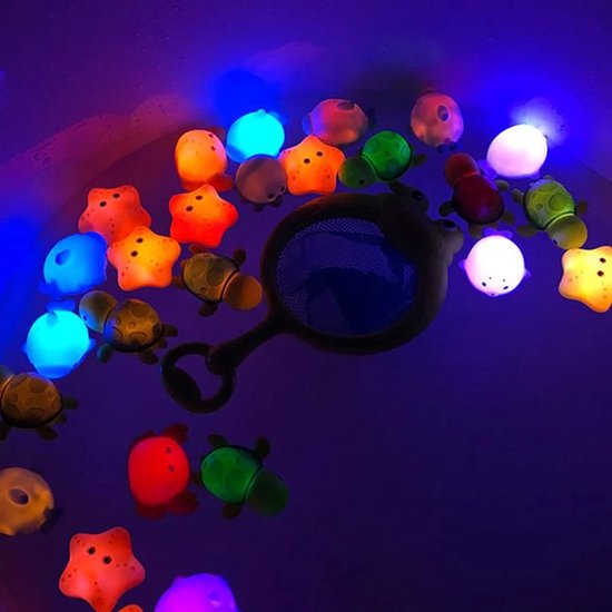 Lichtgevend oceaan dieren badspeelgoed - 4 Dieren - Speelgoed - Bad - Jongen - Meisje - Badspeeltjes - Baby van Merkloos — afbeelding 2