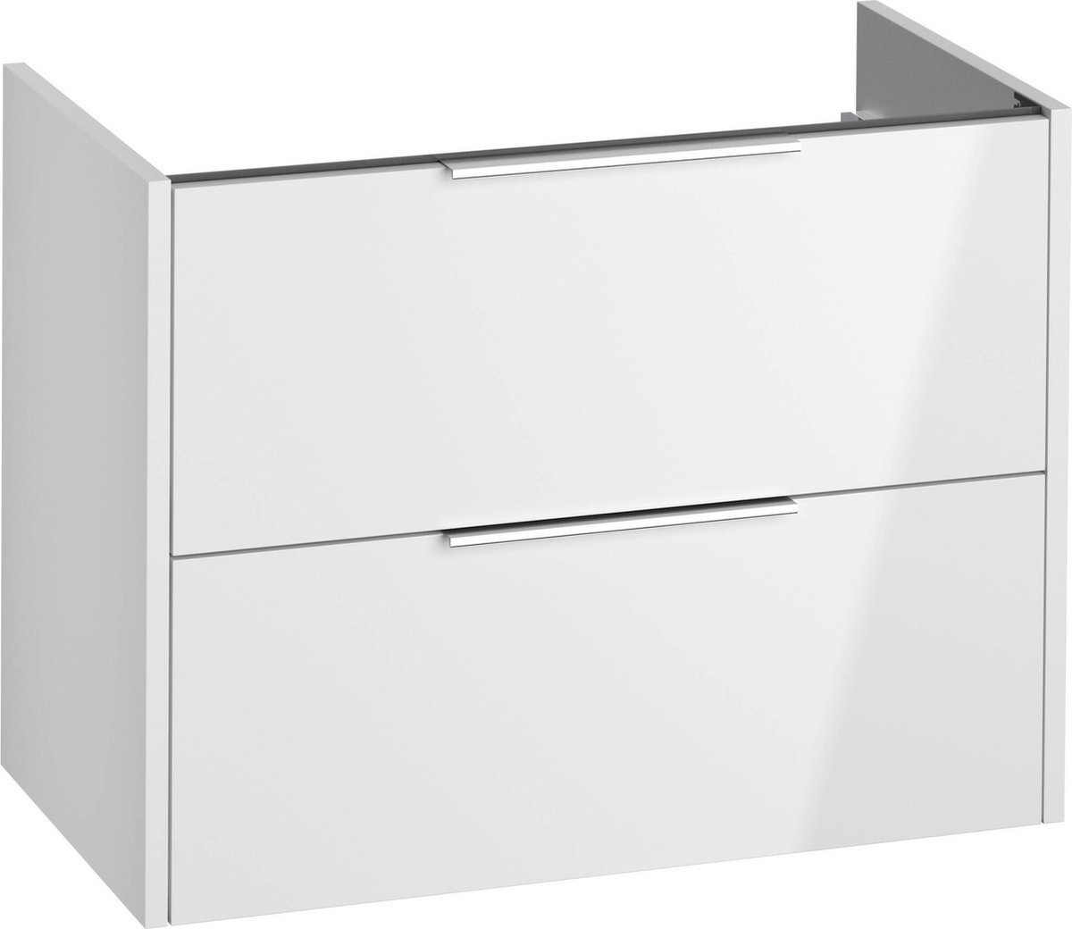 Saqu Lima Wastafel Onderkast 80x45x60 cm Wit Badkamerkast Wastafelmeubel zonder Uitsparing