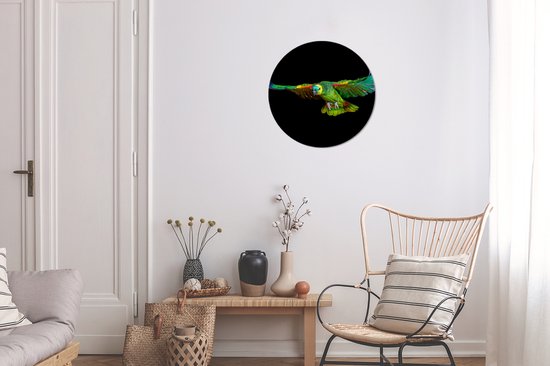 Wall Circle - Wall Circle - Perroquet - Vogel - Ressorts - Aluminium - ⌀ 30 cm - Intérieur et Extérieur