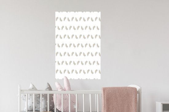 Stickers muraux - Vintage - Feuille - Motifs - 40x60 cm - Film Adhésif