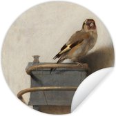 Cercle de papier peint - Le chardonneret - Carel Fabritius - ⌀ 30 cm - Cercle de mur