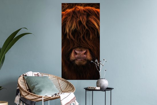 Stickers Stickers muraux - Highlander écossais - Léger - Animal - 40x80 cm - Feuille adhésive