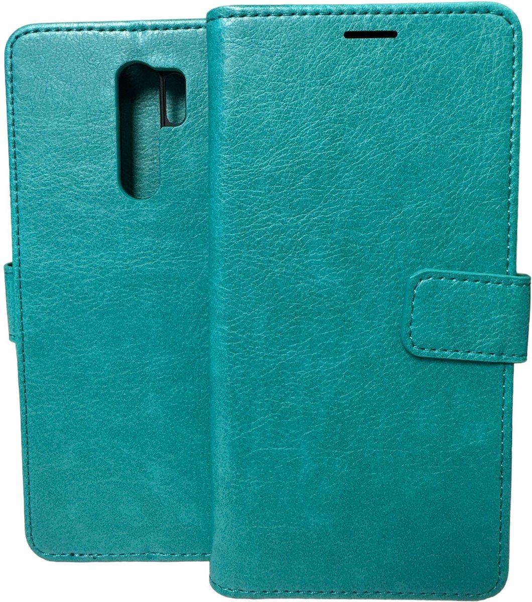 Portemonnee Book Case Hoesje Geschikt voor: Xiaomi Redmi 9 - Mintgroen