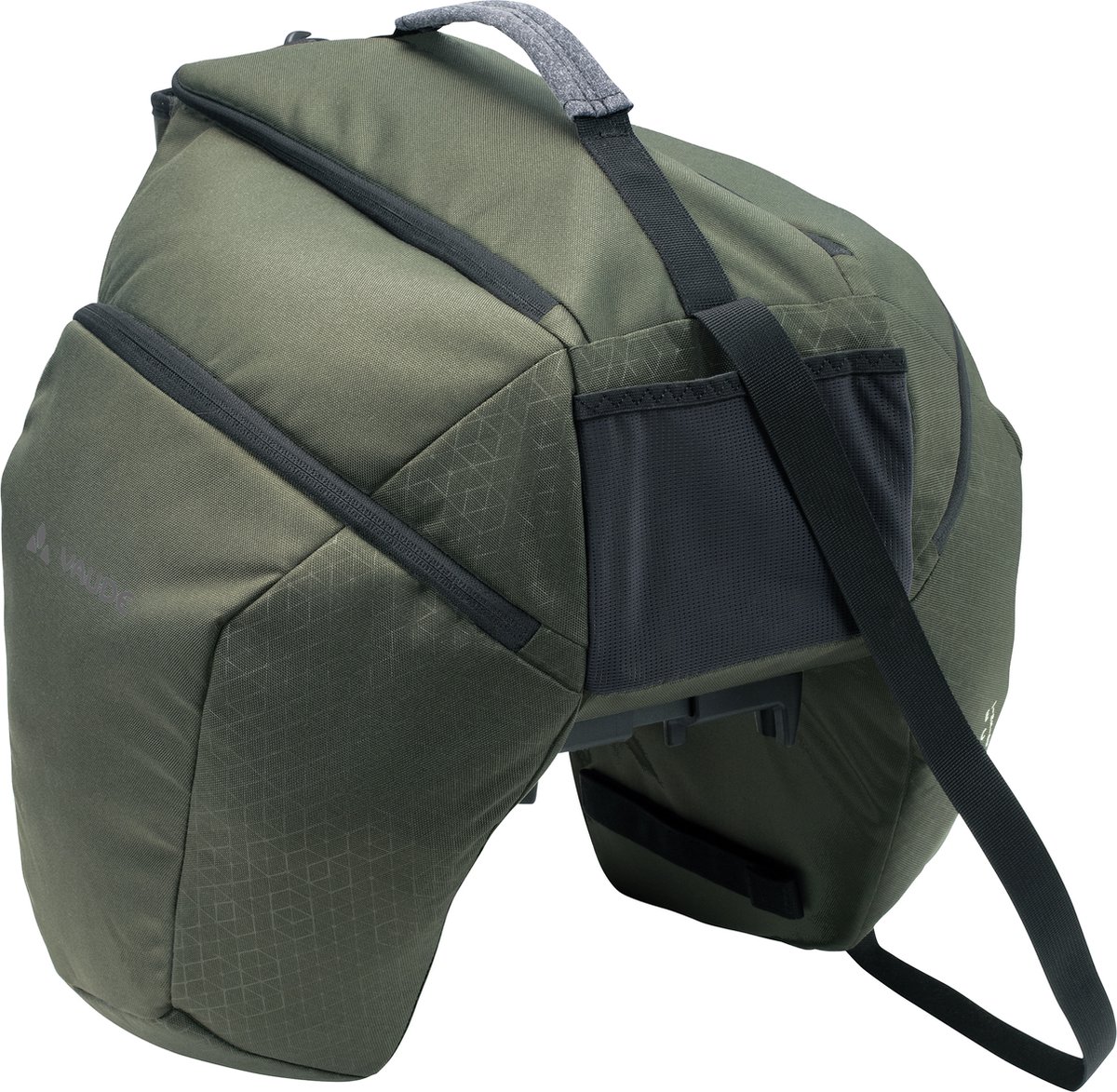 VAUDE / eSilkroad Plus (UniKlip) / Fietstas / Accutas / Unisex / khaki / / >70% Recycled materiaal