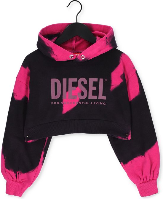 Diesel Skralogot+d Truien & Vesten Meisjes - Sweater - Hoodie - Vest- Roze - Maat 128