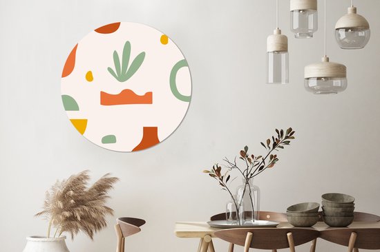 WallCircle - Wall Circle - Wall Circle Indoor - Végétal - Design - Vert - 90x90 cm - Décoration murale - Peintures Ronds