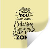 Stickers muraux - Été - Proverbes - Jaune - 100x100 cm - Feuille adhésive XXL