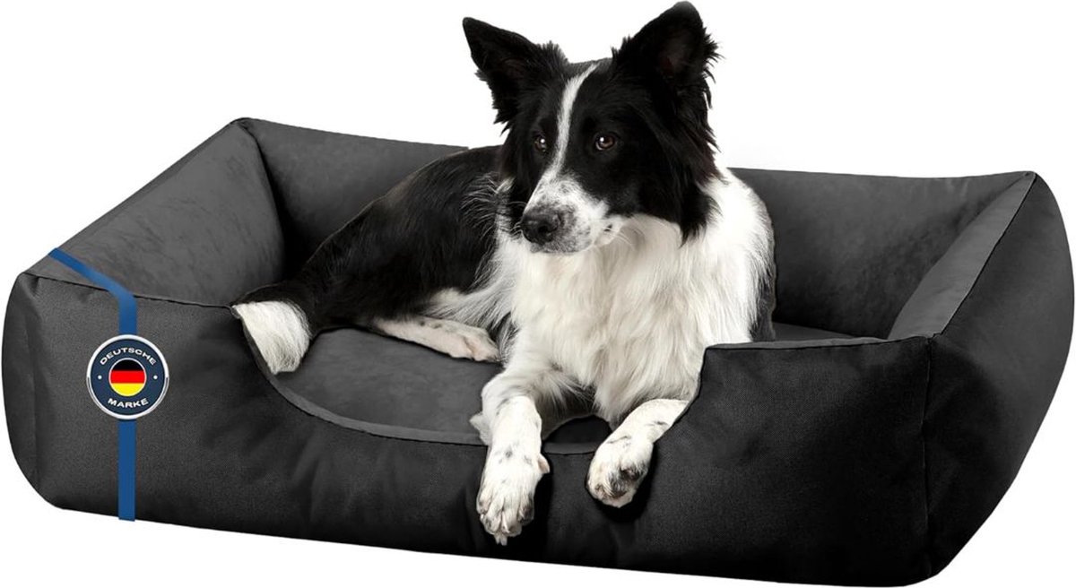 QProductz Grote Hondenkussen XXL - Hondenkussen Wasbaar - Hondenmand Waterafstotend - Zwart - 100 x 85 x 23 cm