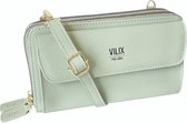 Vilix The Label - Sac Olivia - portefeuille et sac pour téléphone en un - végétalien - compact - Vert Menthe