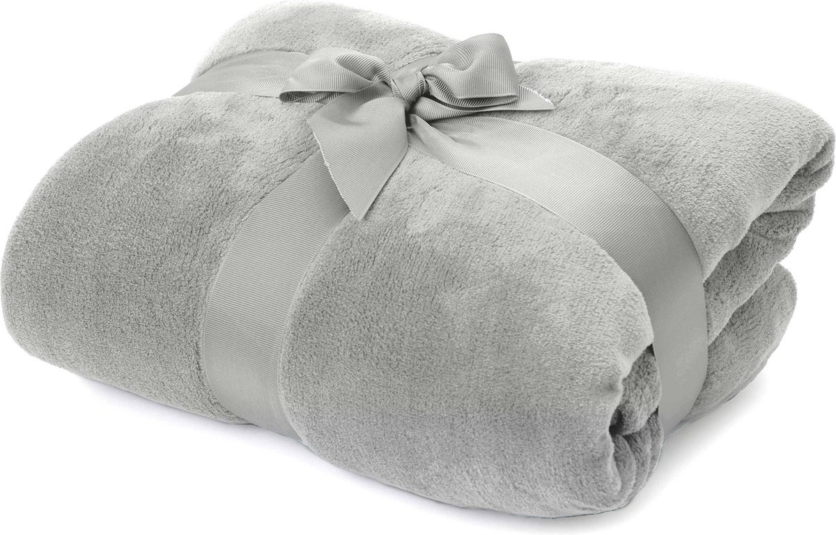 Lumaland knusse deken - 150x200cm - Sofa deken & sprei - Lichtgrijs