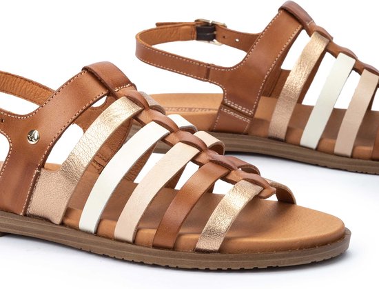 Pikolinos FORMENTERA W8Q Cognac / Beige / Goud - Schoenen Platte sandalen Dames € 104,95 Pikolinos FORMENTERA W8Q Cognac / Beige / Goud - Schoenen Platte sandalen Dames € 104,95