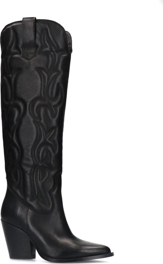 AYZAL Dames carnaval jaren 60 70 knie hoge Go Go Boots Retro Blok Hak AYZAL Dames carnaval jaren 60 70 knie hoge Go Go Boots Retro Blok Hak
