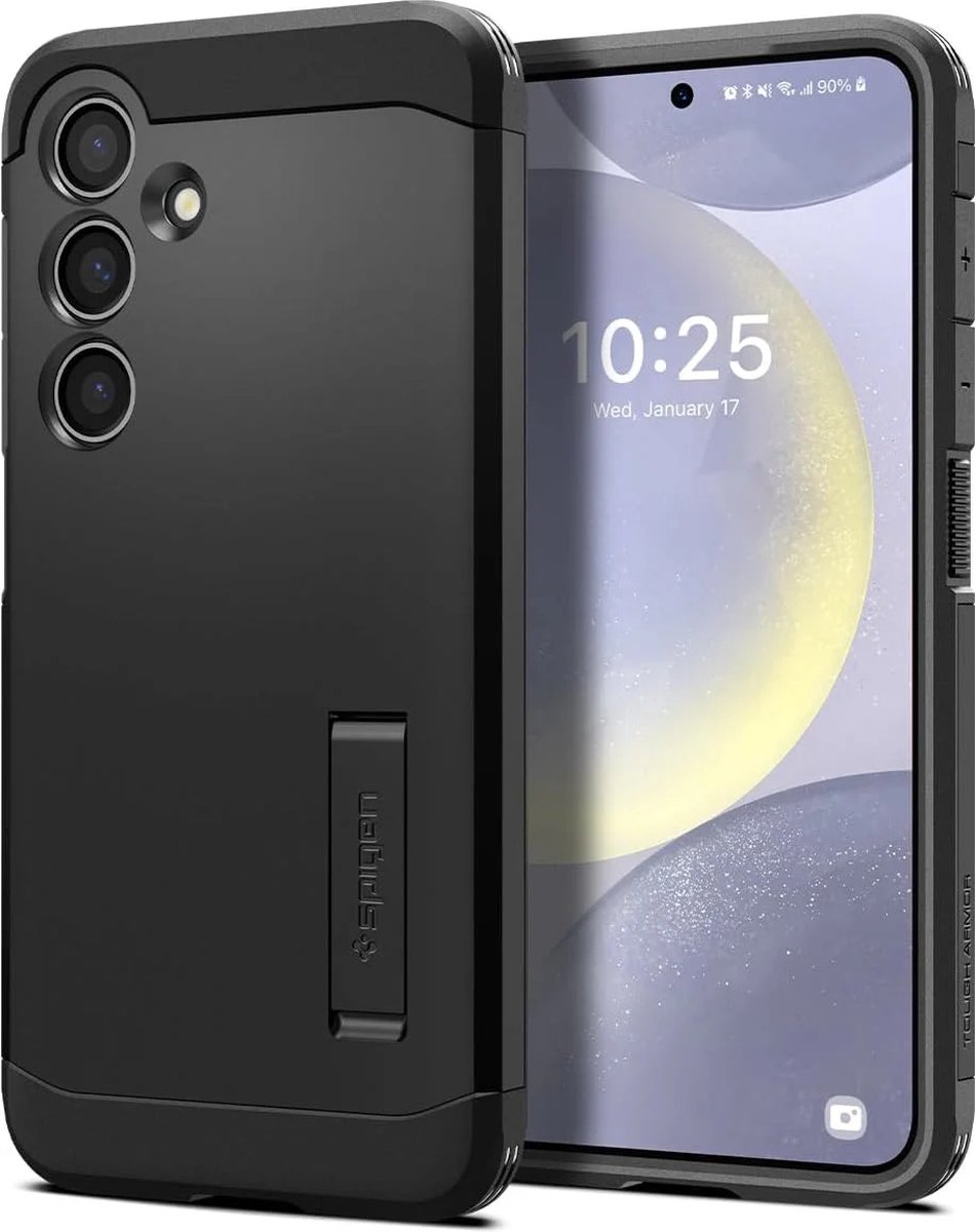 Geschikt voor Spigen Samsung Galaxy S24 Plus Tough Armor Back Cover Hoesje - Zwart