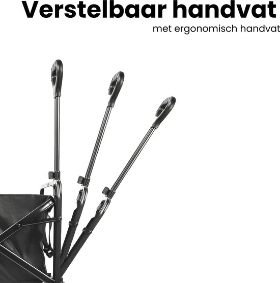 Niceey Bolderkar - Buitenspeelgoed - Opvouwbaar - 100KG Draagkracht - 96L - Inklapbare Bolderwagen/Transportwagen - 2 Standen - Wasbaar Polyester - 98x50cm - Zwart van Niceey. — afbeelding 5