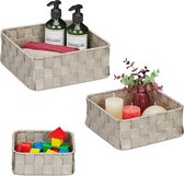 Kela Set De Paniers Neo En Polypropylène (PP), Gris Argenté | 376-7339