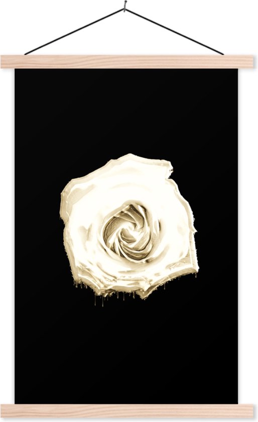 Porte-affiche avec affiche - Affiche scolaire - Bloem - Wit - Rose - 120x180 cm - Lattes vierges