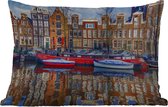 Buitenkussens - Tuin - Kanaal in Amsterdam - 50x30 cm
