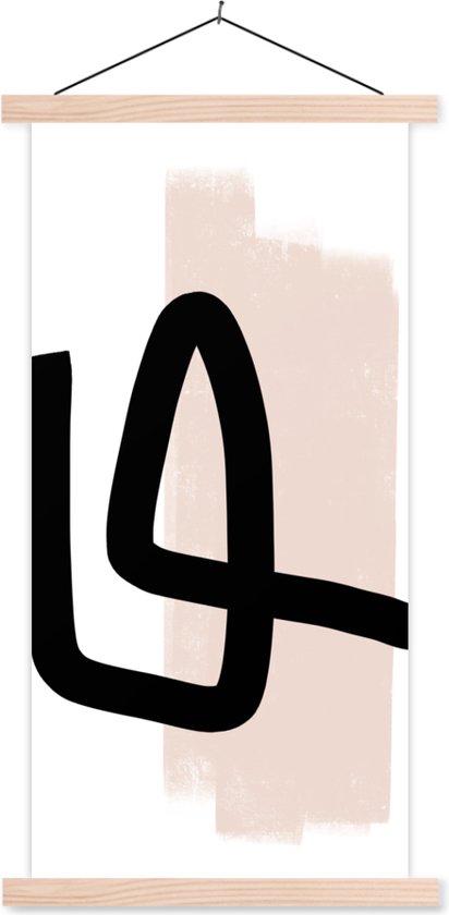 Porte-affiche avec affiche - Affiche scolaire - Abstrait - Pastel - Rose - 60x120 cm - lattes vierges