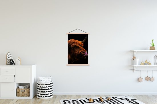 Porte-affiche avec affiche - Affiche scolaire - Highlander écossais - Langue - Nez - 60x90 cm - lattes vierges