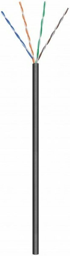 Câble extérieur Danicom CAT6 U/UTP 100 mètres op rol rigide noir CCA