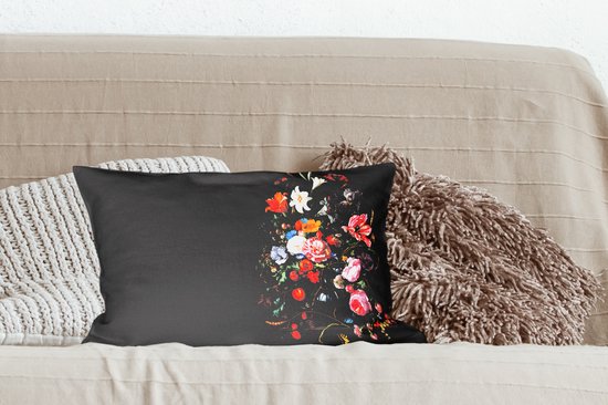 Coussins Coussins décoratifs - Oreillers Salon - 50x30 cm - Maîtres anciens - Art - Vase avec fleurs - Jan Davidsz de Heem