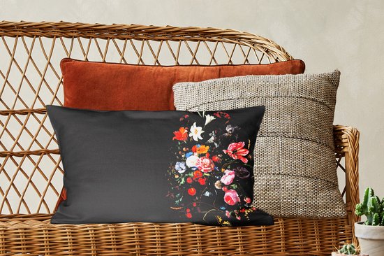 Coussins Coussins décoratifs - Oreillers Salon - 50x30 cm - Maîtres anciens - Art - Vase avec fleurs - Jan Davidsz de Heem