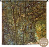 Wandkleed - Wanddoek - In het bos - Vincent van Gogh - 150x150 cm - Wandtapijt