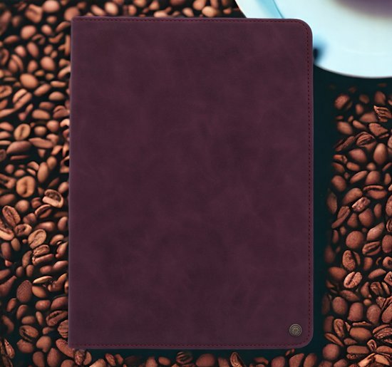 Bookcase hoesje - Étui pour tablette avec porte-cartes - Bordeaux - Convient pour : Samsung Galaxy Tab S8 Plus / Tab S7 FE 2021 / Tab S7 Plus - 12,4 pouces