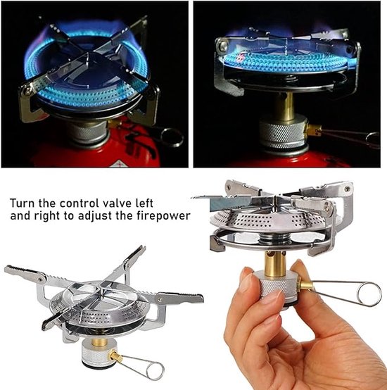 tent kachel / Draagbare Lichtgewicht - camping gas stove Portable collapsible, 12.7 x 10.9 x 4.7 cm — afbeelding 2