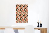 Décoration murale Métal - Peinture Aluminium Industrielle - Fleurs - Roses - Couleurs - 60x90 cm - Dibond - Photo sur aluminium - Décoration murale industrielle - Pour le salon / chambre
