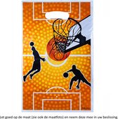 10x Uitdeelzakjes Basketbal 16.5 x 25 cm - Cellofaan Plastic Traktatie Kado Zakjes - Snoepzakjes - Koekzakjes - Koekje - Cookie Bags - Basketball - Balsport - Basket - Dunk