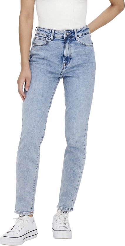 Only Jeans Onlemily Stretch Life Hw St Cro789 Noos 15248715 Light Blue Denim Dames Maat - W27 X L34