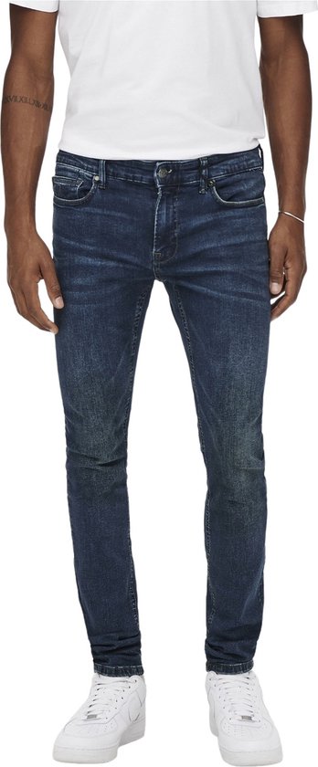 ONLY & SONS ONSWARP LIFE SKINNY BLEU MA 9809 Jeans pour hommes - Taille W30 x L34