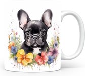 Mok met French Bulldog Beker voor koffie of tas voor thee, cadeau voor dierenliefhebbers, moeder, vader, collega, vriend, vriendin, kantoor