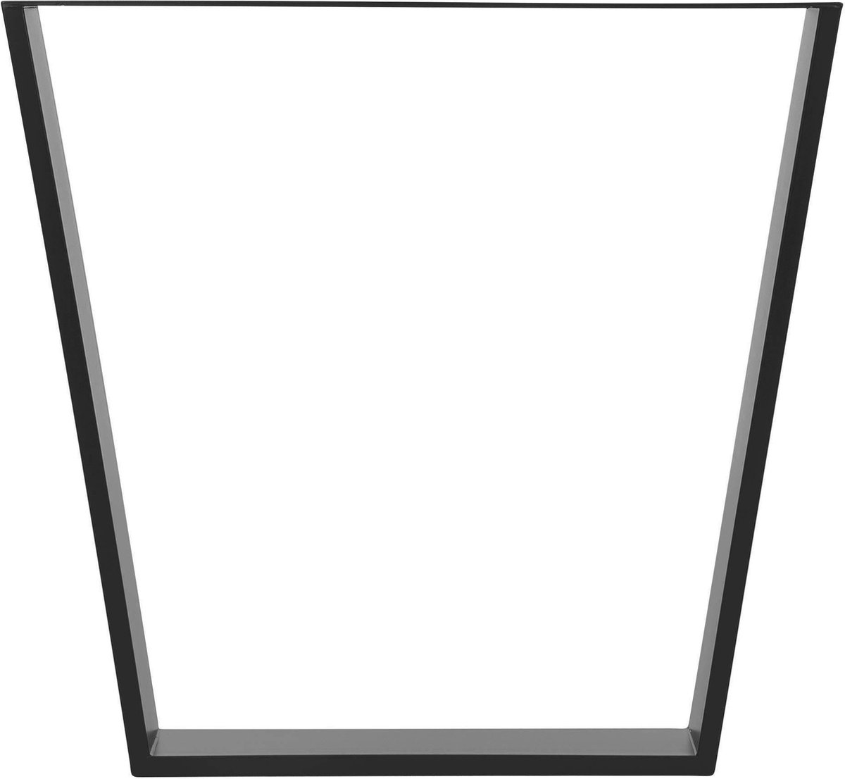 ml-design Set van 2 tafelpoten trapezium loft 75x72 cm v-vorm staal met poedercoating profiel 8x2 cm zwart schuin metalen tafelonderstel geschikt voor eettafels en bureaus stevige skids tafelvoet voor DIY projecten
